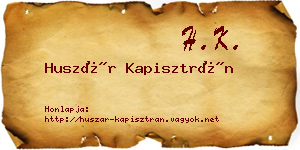 Huszár Kapisztrán névjegykártya